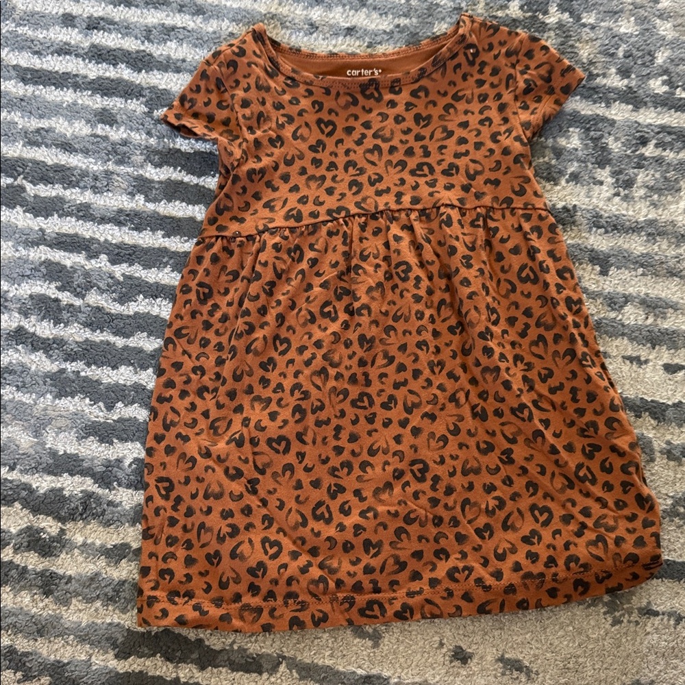 Carter's Brown Leopard Print Dress